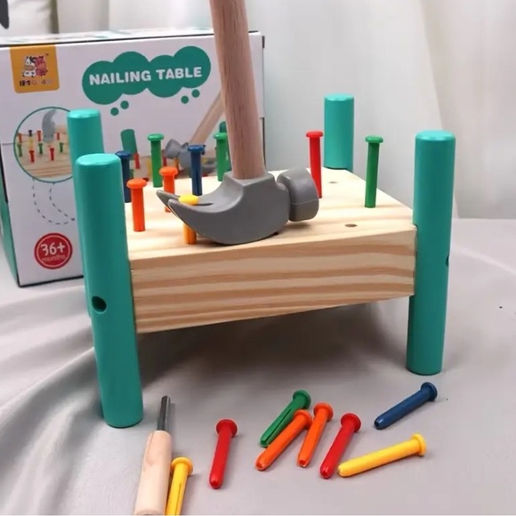 Wooden Hammer and Peg Toy Set - Picture 3 of 3